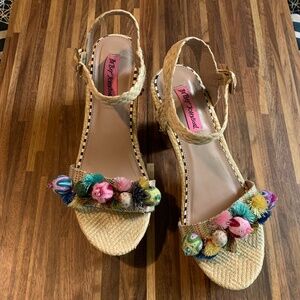 Betsey Johnson Pom-Pom Heels